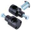 SIXRUN Aluminum Handlebar Riser Mounting Clamps, Universal Fit for 1-Inch (25 mm) Motorcycle Handlebars, Round Design, Black view 2