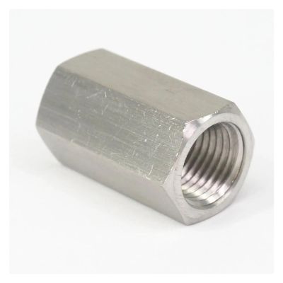 1/4" NPT Female Coupling, 304 Stainless Steel Hex Rod Coupler, Pipe Fitting Connector for Water and Gas, 600 Bar