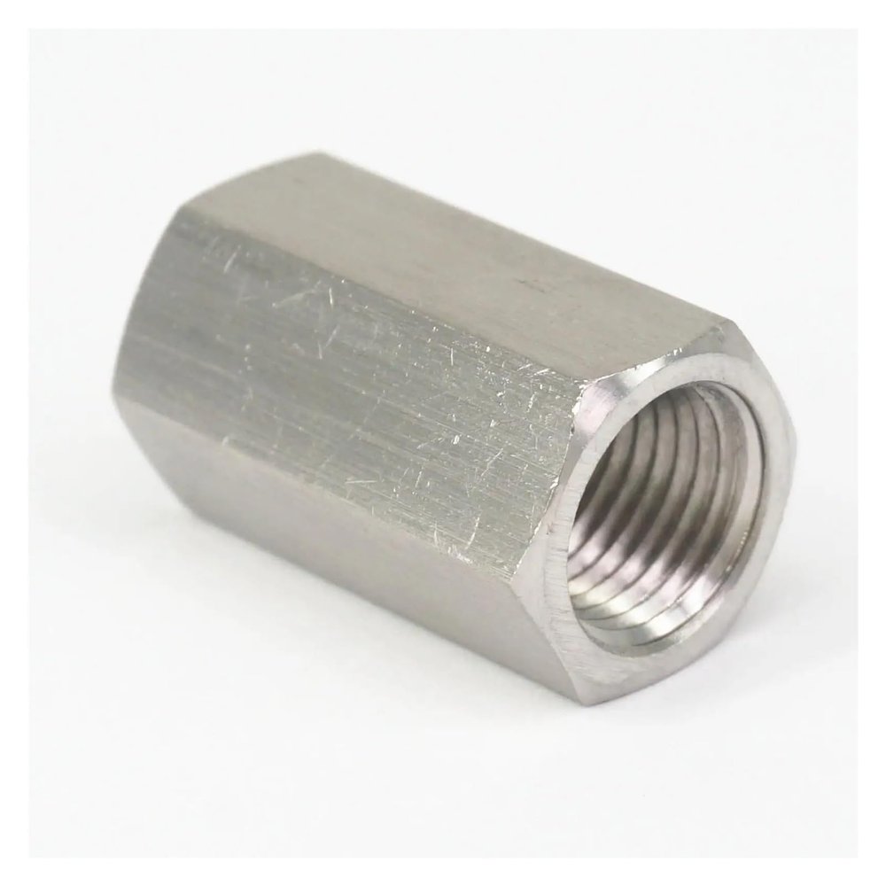 1/4" NPT Female Coupling, 304 Stainless Steel Hex Rod Coupler, Pipe Fitting Connector for Water and Gas, 600 Bar