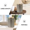 SHINEOFI Round Tinplate Tea Canister, Gold-Colored, Airtight view 3