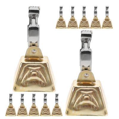 Gogogmee 12-Piece Fishing Rod Bite Alarm Bells, Gold