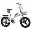 LINCYS 20/22-Inch Folding Bike for Adults and Teens, High-Carbon Steel Frame, Dual Disc Brakes, Suspension Fork, Adjustable Saddle and Handlebar, 100 kg Capacity view 1