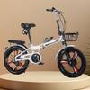 LINCYS 20/22-Inch Folding Bike for Adults and Teens, High-Carbon Steel Frame, Dual Disc Brakes, Suspension Fork, Adjustable Saddle and Handlebar, 100 kg Capacity view 2
