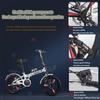 LINCYS 20/22-Inch Folding Bike for Adults and Teens, High-Carbon Steel Frame, Dual Disc Brakes, Suspension Fork, Adjustable Saddle and Handlebar, 100 kg Capacity view 3