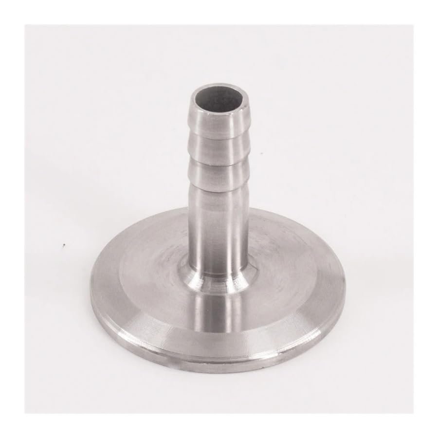 12 mm Hose x 1.5" Tri-Clamp SUS 304 Stainless Steel Hose-Tail Coupler Fitting for Home Brewing