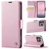 Teeirllim Case for iPhone 16 Pro Max, RFID Blocking, Premium PU Leather, Foldable Card Holder Flip Case, Pink view 1