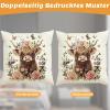 Clyrax Highland Cow Decorative Pillow Cover, 45 x 45 cm view 3