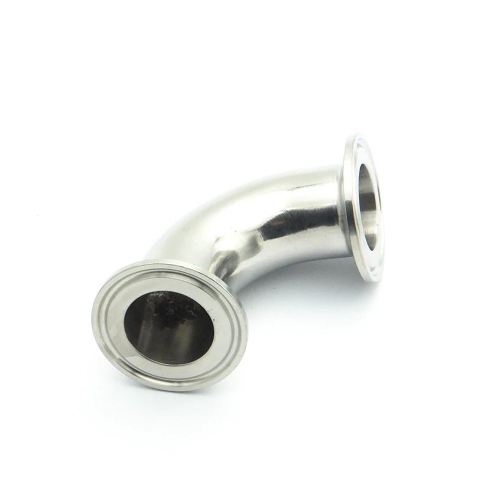 ICXLPMC 1-Piece 304 Stainless Steel Ferrule Elbow Pipe Fitting for Tri-Clamp