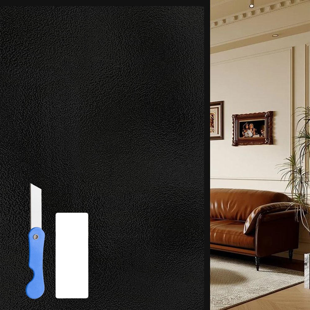 Opaque Privacy Window Film 45 x 250 cm, Black