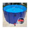 PVC Canvas Steel-Frame Pool with Drain Valve for Fish Tanks and Ponds view 1