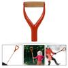 Alipis Replacement Handle for Grave Shovel, Y-Grip, Red, 31 cm Inner Diameter, Steel, Ergonomic and Versatile for Gardening and Digging view 3