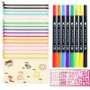 Yoosso DIY Canvas Pencil Case Set, 21 x 12 cm, with Acrylic Markers view 1