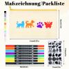 Yoosso DIY Canvas Pencil Case Set, 21 x 12 cm, with Acrylic Markers view 3
