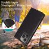 Beajew Flip Case for Xiaomi 15 Ultra, Premium Leather, RFID Card Slots, Magnetic Closure, Stand Function, Black view 3