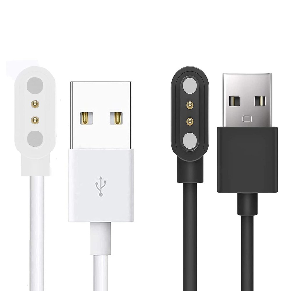Blueshaweu Charging Cable Compatible with DREMAC EF12 Smartwatch, USB-A, Black and White