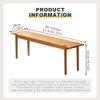 Modern 2-Seat Entryway Bench, Cherry Wood, 80 x 27.9 x 41.9 cm view 2