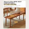 Modern 2-Seat Entryway Bench, Cherry Wood, 80 x 27.9 x 41.9 cm view 3