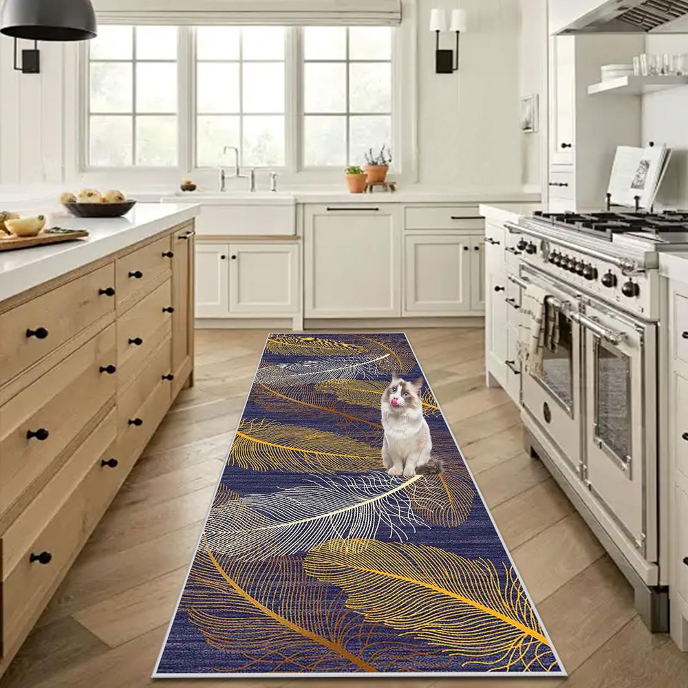 Taxestmy Washable Kitchen and Hallway Runner Rug, 60 x 90 cm