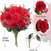 4 Bundles of Realistic Red Artificial Peony and Chrysanthemum Flowers view 2