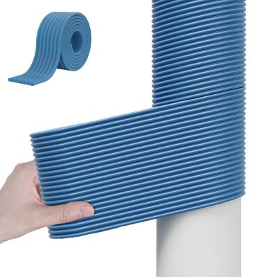 EXCLURA Basketball Post Padding, Self-Adhesive Pipe Protection Strip, Blue, 2-Piece