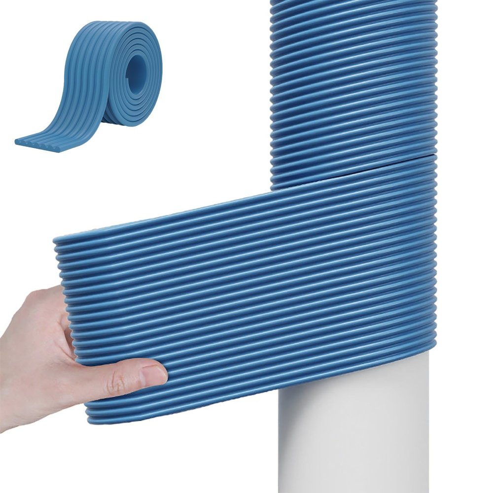 EXCLURA Basketball Post Padding, Self-Adhesive Pipe Protection Strip, Blue, 2-Piece