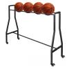 Adjustable Portable Basketball Storage Rack with Mobile Cart view 1