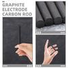 BUGUUYO 8-Piece 6 mm Graphite Electrode Rods, Durable Carbon Stirring Rods for Crucibles, High Conductivity, Heat Resistant, Reusable view 3