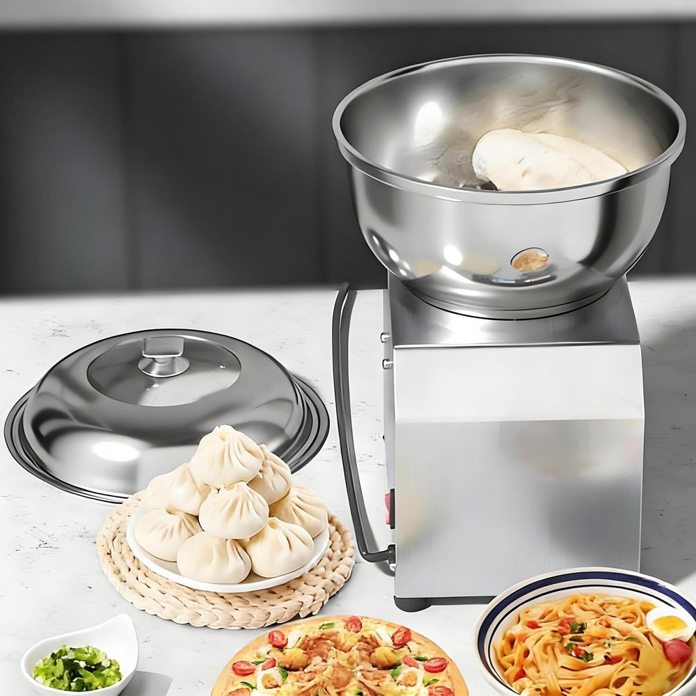 Electric Dough Kneading Machine, 5/8 kg, LED Display, Glass Lid, Forward/Reverse Rotation
