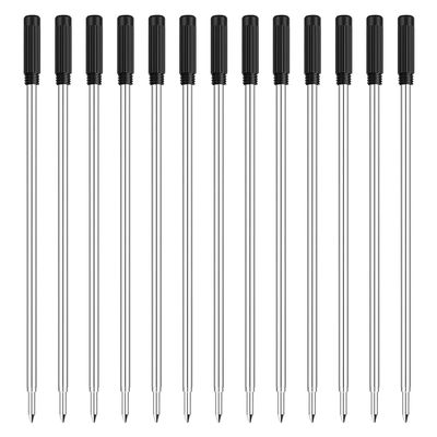 SOPOTUTU 200 Replacement Metal Ballpoint Pen Refills, Black, 1.0 mm Medium Point, Compatible with Cross Pens
