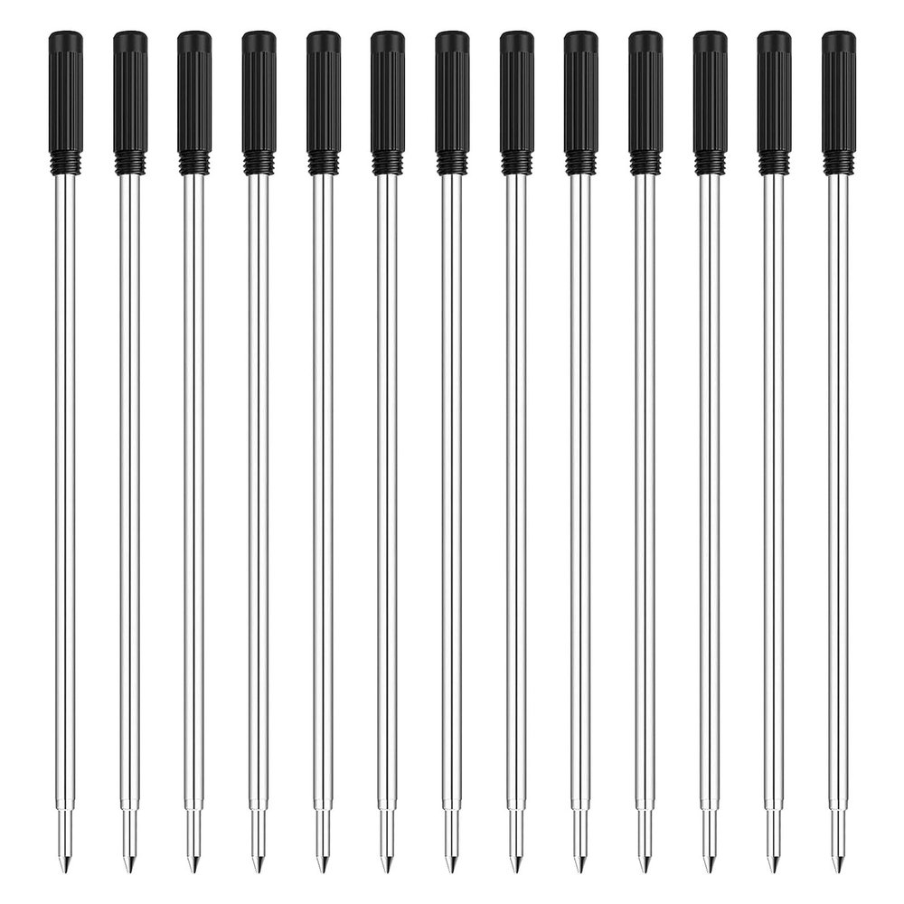 SOPOTUTU 200 Replacement Metal Ballpoint Pen Refills, Black, 1.0 mm Medium Point, Compatible with Cross Pens