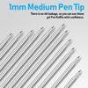SOPOTUTU 200 Replacement Metal Ballpoint Pen Refills, Black, 1.0 mm Medium Point, Compatible with Cross Pens view 3