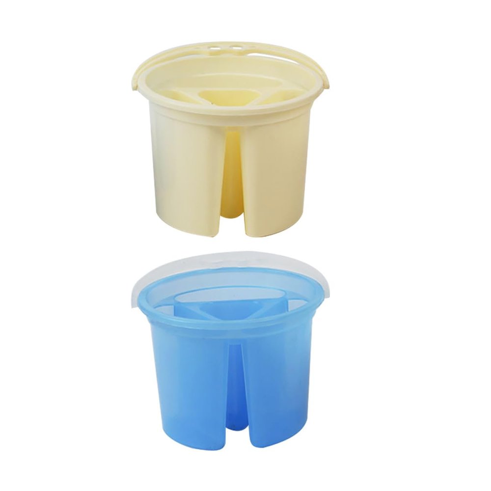 Plastic Artist Brush Cups, 2 Pieces, Portable and Sturdy