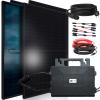 SUNNIVA 1840W Balcony Solar System with 800W ASTRO-E Inverter, Bifacial Full-Black Plug-In Kit, 5m Connection Cable, 4x 2.5m Solar Cables, 4x 460W N-Type Glass-Glass Panels view 1