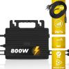 SUNNIVA 1840W Balcony Solar System with 800W ASTRO-E Inverter, Bifacial Full-Black Plug-In Kit, 5m Connection Cable, 4x 2.5m Solar Cables, 4x 460W N-Type Glass-Glass Panels view 3