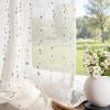 TOPICK Sheer Cafe Curtain, 1 Piece, H40 x W125 cm, Red view 2
