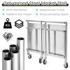 Foldable Food Cart on Wheels, Mobile Snack Kiosk, Outdoor Folding Stand for Events and Vendors, Commercial Use, Blue, 50 x 100 cm, Ideal for Street Food view 3