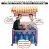 Foldable Food Cart on Wheels, Mobile Snack Kiosk, Outdoor Folding Stand for Events and Vendors, Commercial Use, Blue, 50 x 100 cm, Ideal for Street Food view 4