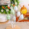 Easter Tree Ornaments Paper Foam Egg Hanging Decorations with Ribbon for Easter DIY Crafts Home Party (Khaki, 6 cm) view 4