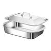 Premium 18/8 Stainless Steel Lasagna Pan with Lid and Two Riveted Handles, Oven- and Dishwasher-Safe, 7.6 cm Deep view 1