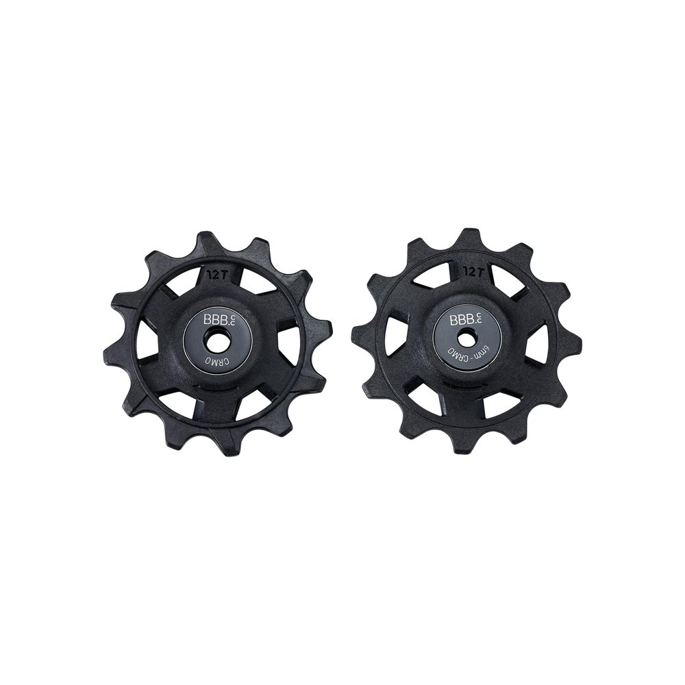 BBB Cycling RollerBoys 12T Derailleur Pulley Wheels for SRAM XPLR 12-Speed, BDP-10X, Black