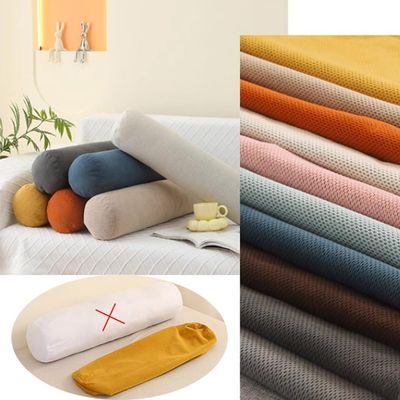 MUMUXIAO Short Plush Round Bolster Pillowcase, Cover Only, 20 x 100 cm, Coffee
