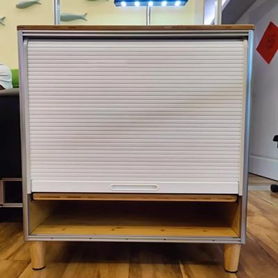 UZAMIRLEX Sliding Door for Tambour Cabinets, ABS Roller Door with Track Set, White, Multiple Sizes (90 x 125 cm/35 x 49 in)