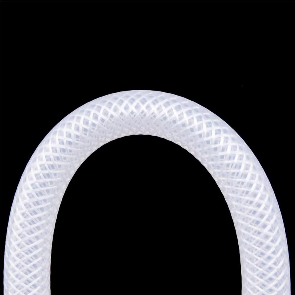 Reinforced Braided Silicone Hose, Heat-Resistant, Food-Grade, 3 m