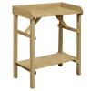 Homgoday Garden Workstation with Shelf, Multicolor Treated Pine, 75 x 40 x 90 cm, for Hobby Gardeners, Flower Beds and Planter Boxes, Model 45302 view 1