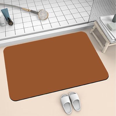 Large Bathroom Rug, Non-Slip Washable Bath Mat, 70 x 120 cm, Orange