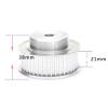 Timing Belt Drive Pulley, 5M 45T, 21/27 mm Slot Width, for Stepper Motor view 2