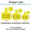Plastic Livestock Ear Tags, Green, 4 × 5 cm, Numbered 401–500, 100-Pack view 3