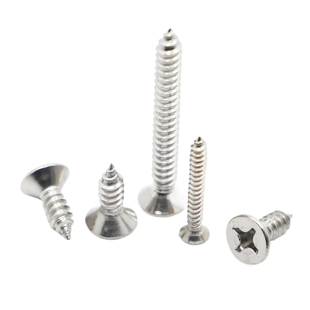 M1–M6 Micro Stainless Steel Phillips Self-Tapping Countersunk Screws, 3 mm