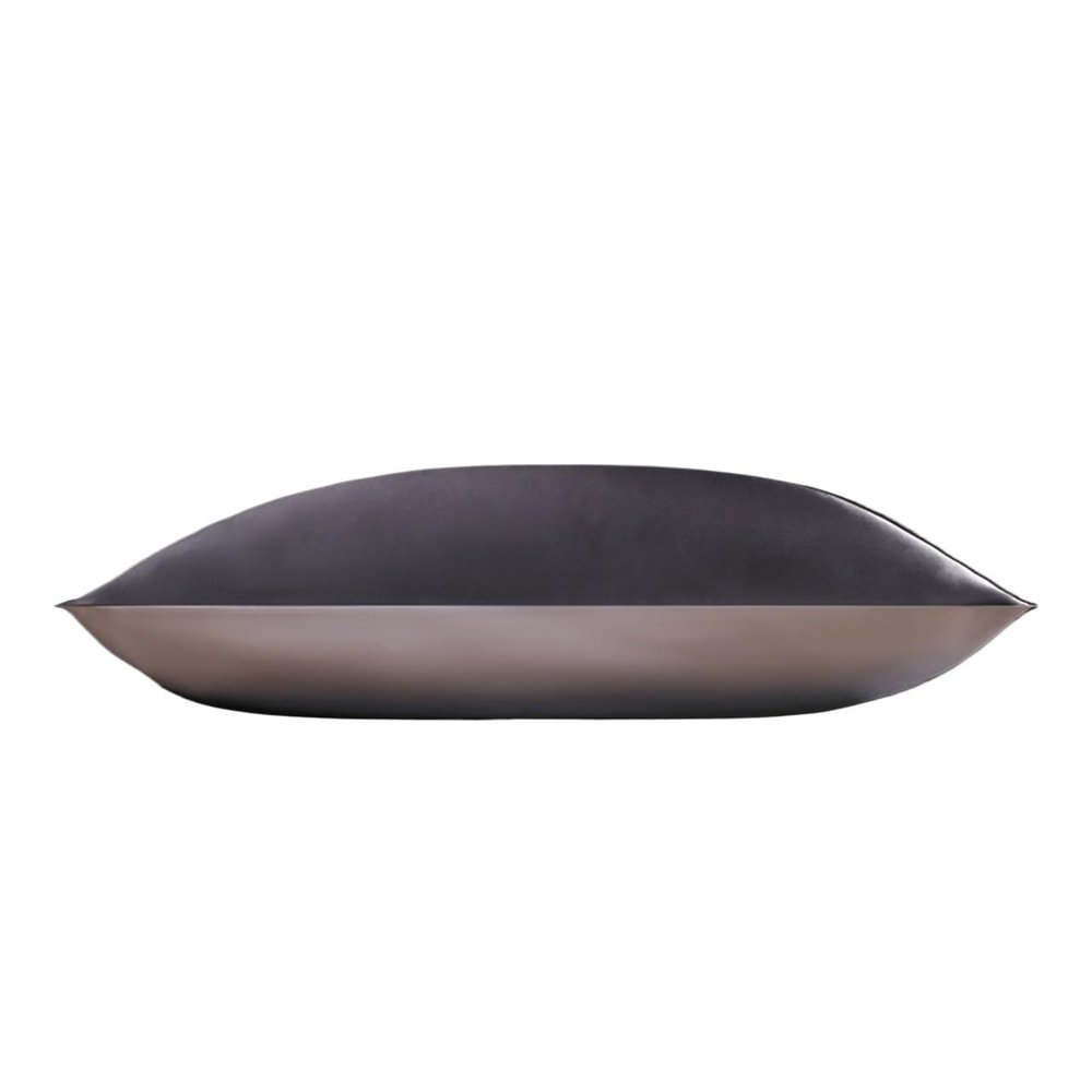 Silk Pillowcase, Pure Natural Silk, Dark Gray, 51 x 91 cm
