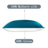 Silk Pillowcase, Pure Natural Silk, Dark Gray, 51 x 91 cm view 4